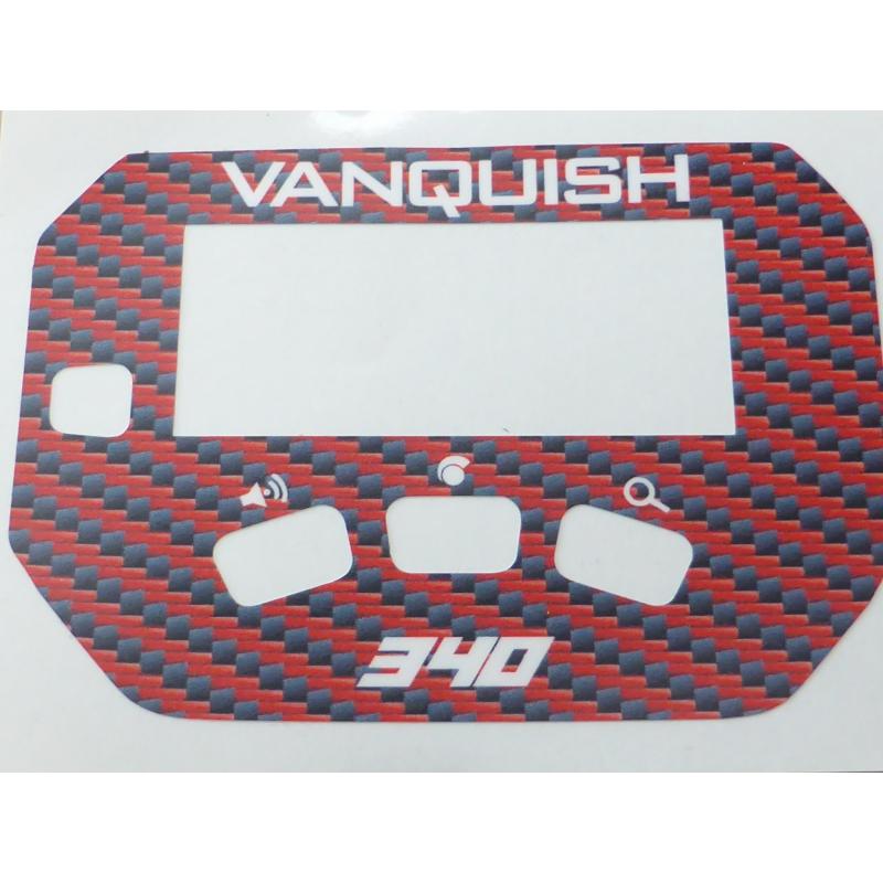 Minelab vanquish 440 Vinyl Keypad Sticker in Red Carbon