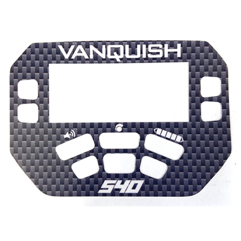 A MINELAB Vanquish 540 Keypad sticker in Grey Carbon