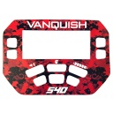 A MINELAB Vanquish 540 Keypad sticker in Red Camo