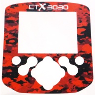 A Minelab CTX Control box / Keypad sticker in Red Camo colour.