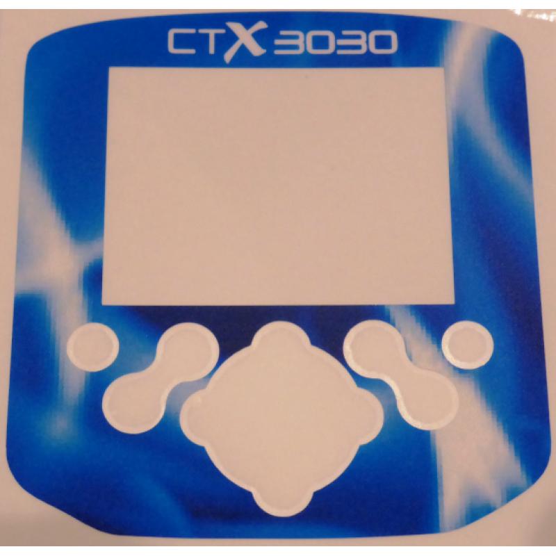 A Minelab CTX Control box / Keypad sticker in Electric Blue.
