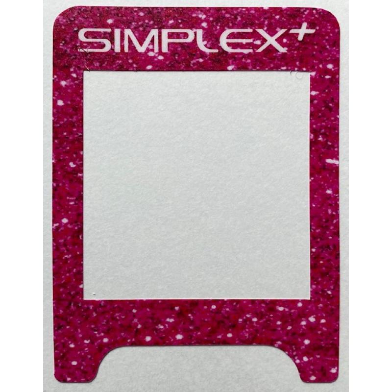A SIMPLEX VINYL CONTROL BOX COVER IN PINK SPARKLE