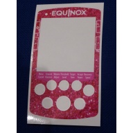 A MINELAB NOX FULL FACE KEYPAD STICKER IN PINK SPARKLE .