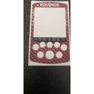 Český jazyk Celoobličejový kryt klávesnice Minelab Equinox v Red Carbon X1