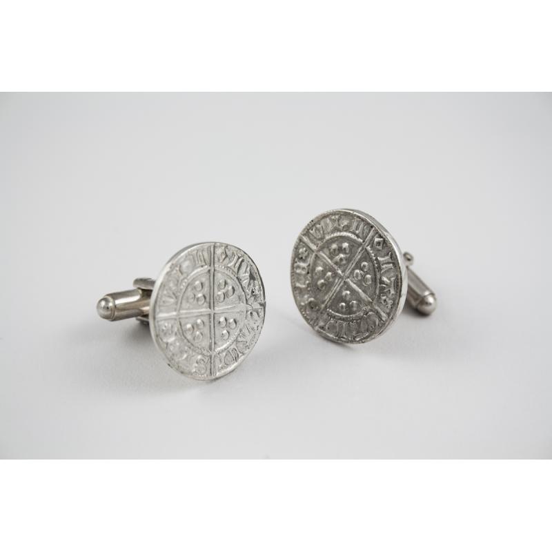 Silver Coin Cuff Links (Roman & Medieval types)