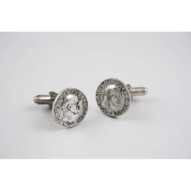 Silver Coin Cuff Links (Roman & Medieval types)